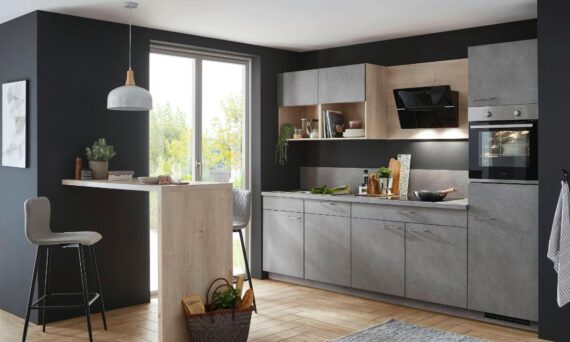 open concept kitchen living room