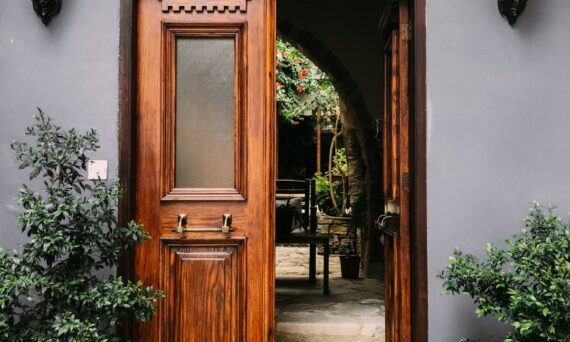 simple italian style decor to put over french doors