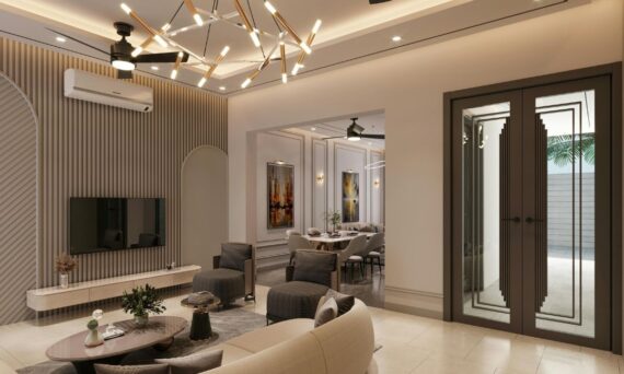 Modern living room design for small House